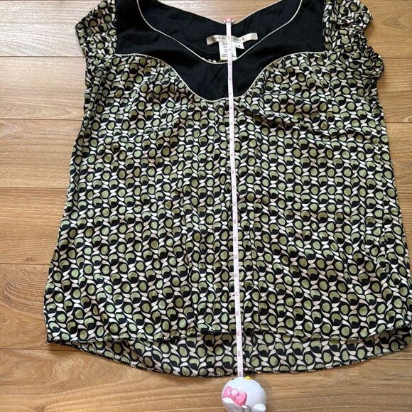 Max studio vintage geometric 100% silk top size small - Picture 4 of 5